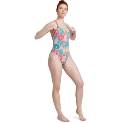 Printed Double Lace Back One Piece-Speedo Sale