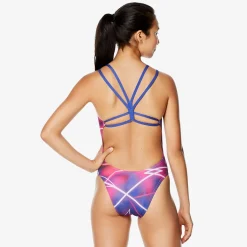 Printed Double Strap One Piece-Speedo Hot