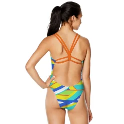 Printed Double Strap One Piece-Speedo Fashion