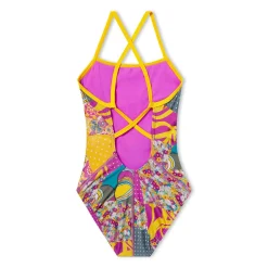 Printed Double X Back One Piece-Speedo Hot