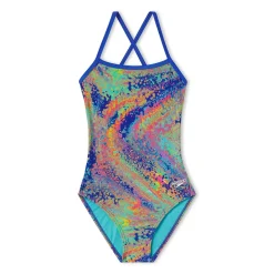 Printed Double X Back One Piece-Speedo Hot