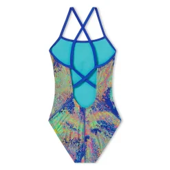 Printed Double X Back One Piece-Speedo Hot