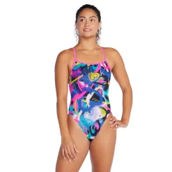 Printed Double X Back One Piece-Speedo New
