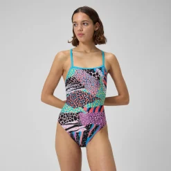 Printed Double X Back One Piece-Speedo Discount