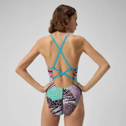 Printed Double X Back One Piece-Speedo Discount