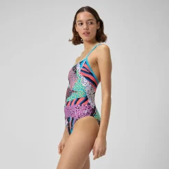 Printed Double X Back One Piece-Speedo Discount