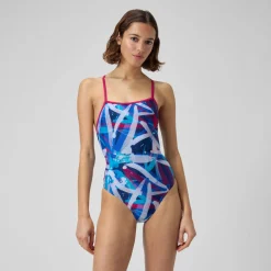 Printed Double X Back One Piece-Speedo Online