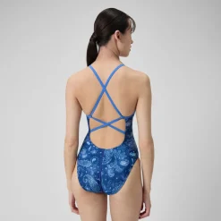 Printed Double X Back One Piece-Speedo Clearance