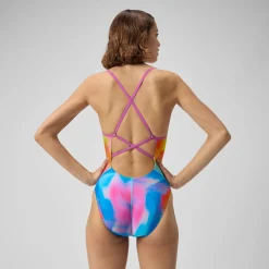 Printed Double X Back One Piece-Speedo Discount