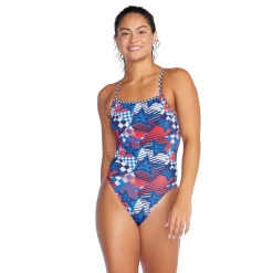Printed Double X Back One Piece-Speedo Fashion