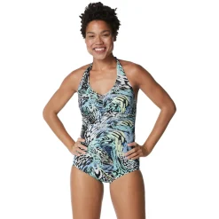 Printed Halter One Piece-Speedo Best