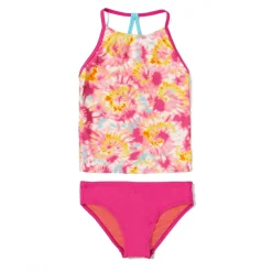Printed High Neck Tankini Set-Speedo Hot