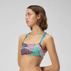Printed Strappy Fixed Bikini Top-Speedo Discount