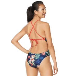 Printed Tie Back One Piece-Speedo Outlet