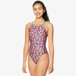 Printed Tie Back One Piece-Speedo Hot