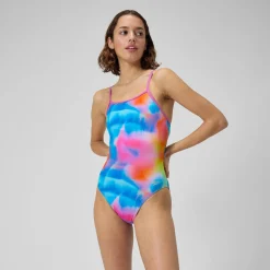 Printed Tri Back One Piece-Speedo New