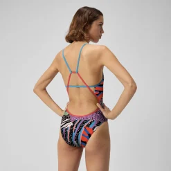 Printed Tri Back One Piece-Speedo Hot