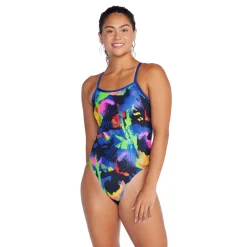 Printed Twist Back One Piece-Speedo Hot