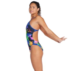 Printed Twist Back One Piece-Speedo Hot