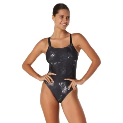Printed Volt Back One Piece-Speedo New
