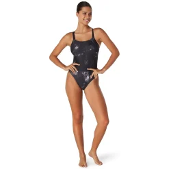 Printed Volt Back One Piece-Speedo New