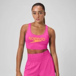 Regan Collection Solid Logo Crop Top-Speedo Sale