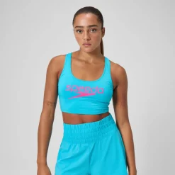 Regan Collection Solid Logo Crop Top-Speedo Outlet