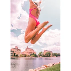 Regan Collection Twist Back One Piece and Scrunchie-Speedo Best