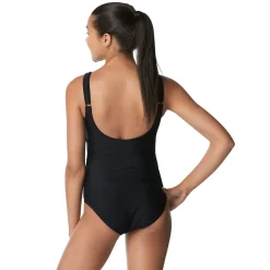 Rib Splice Square Neck One Piece-Speedo Sale