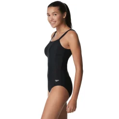 Rib Splice Square Neck One Piece-Speedo Sale
