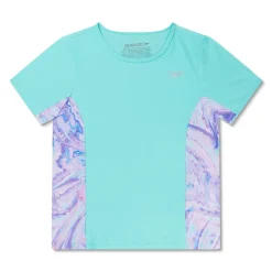 Short Sleeve Printed Splice Rashguard-Speedo Hot