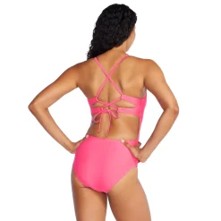 Solid Dbl Cross Back One Piece-Speedo Outlet