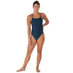 Solid Double Lace Back One Piece-Speedo Sale