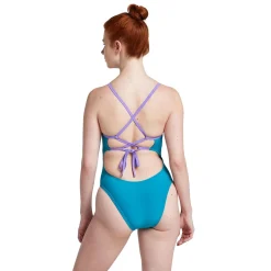 Solid Double Lace Back One Piece-Speedo Clearance
