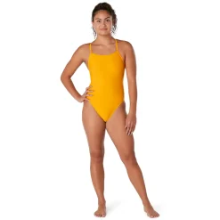 Solid Double Lace Back One Piece-Speedo Discount