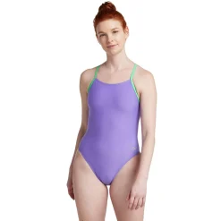 Solid Double Lace Back One Piece-Speedo Clearance