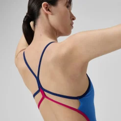 Solid Double Strap One Piece-Speedo Hot