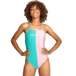 Solid Half Split One Piece-Speedo Hot