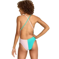 Solid Half Split One Piece-Speedo Hot