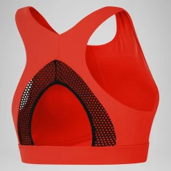 Solid Highneck Top with Mesh-Speedo Fashion