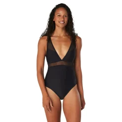 Solid Mesh One Piece-Speedo Outlet