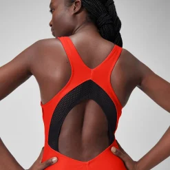 Solid Scoop Mesh One Piece-Speedo Sale