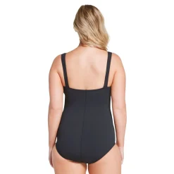 Solid Shirred Tank One Piece-Speedo New