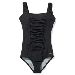 Solid Shirred Tank One Piece-Speedo New