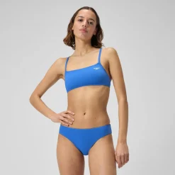 Solid Strappy Fixed Back Bikini Top-Speedo New