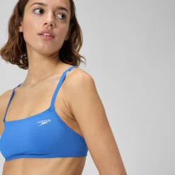 Solid Strappy Fixed Back Bikini Top-Speedo New