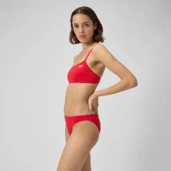 Solid Strappy Fixed Bikini Top-Speedo Sale