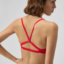 Solid Strappy Fixed Bikini Top-Speedo Sale