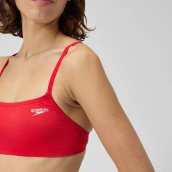 Solid Strappy Fixed Bikini Top-Speedo Sale