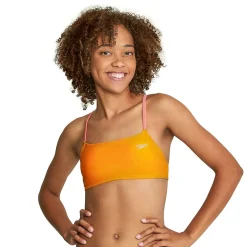 Solid Strappy Fixed Bikini Top-Speedo Discount